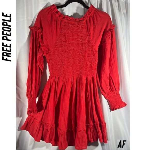 FREE PEOPLE KISS AND TELL MINI IN RED NEW XS - Picture 5 of 6